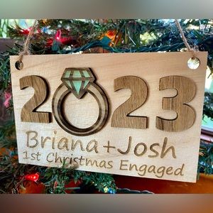 Personalized Engagement/Wedding Ornaments 🎄💍🎁